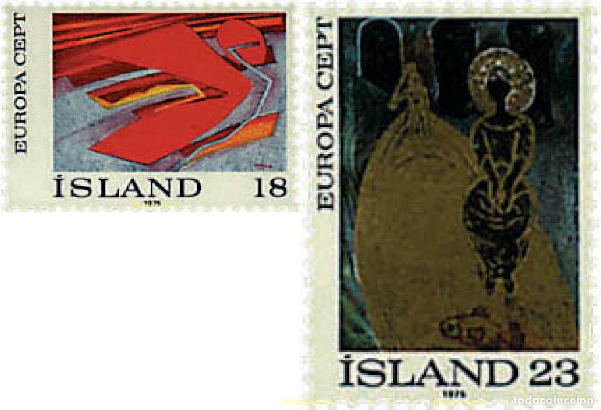Sellos: 62275 MNH ISLANDIA 1975 EUROPA CEPT. PINTURAS