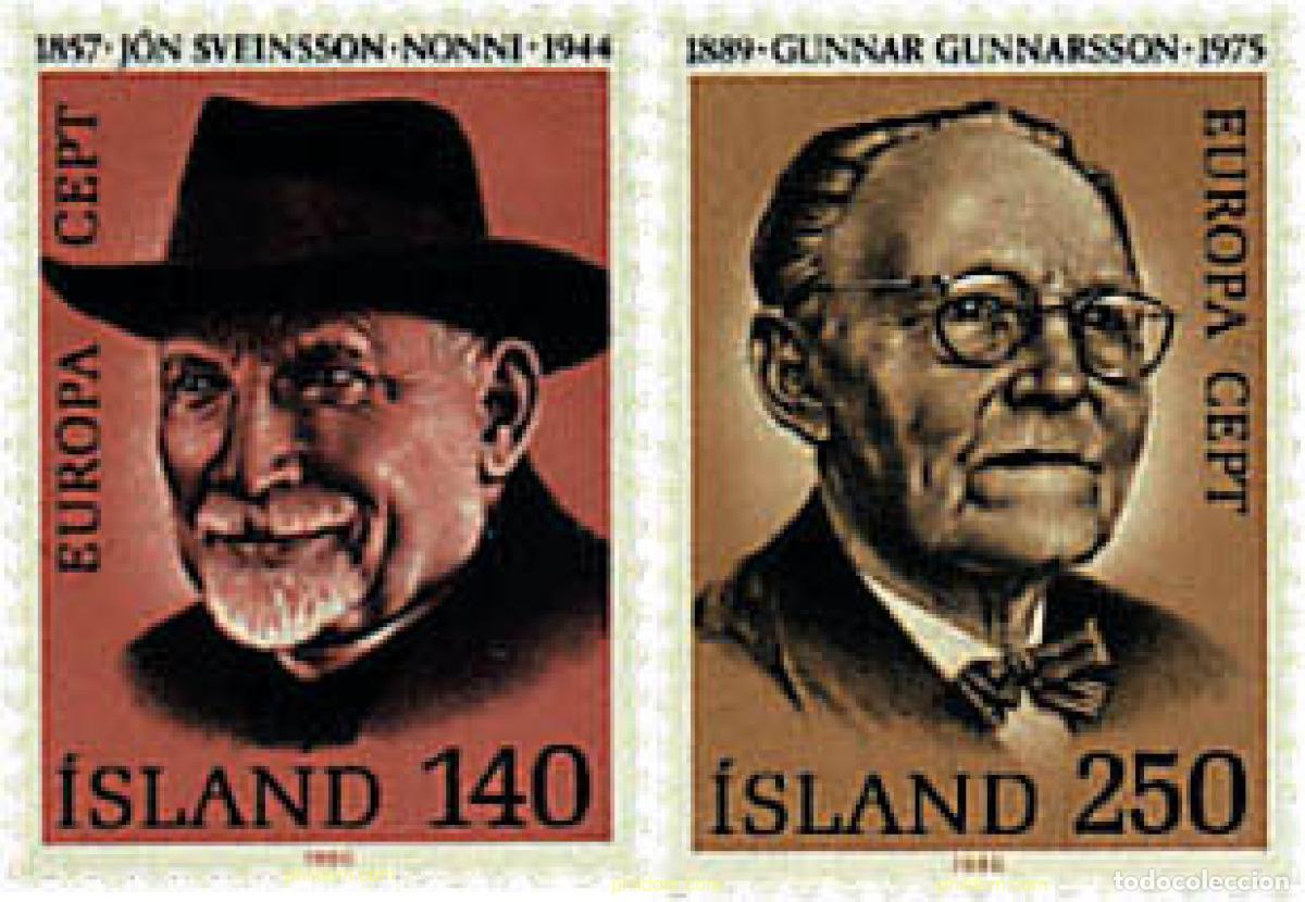 Selos: 62419 MNH ISLANDIA 1980 EUROPA CEPT. GENTE FAMOSA