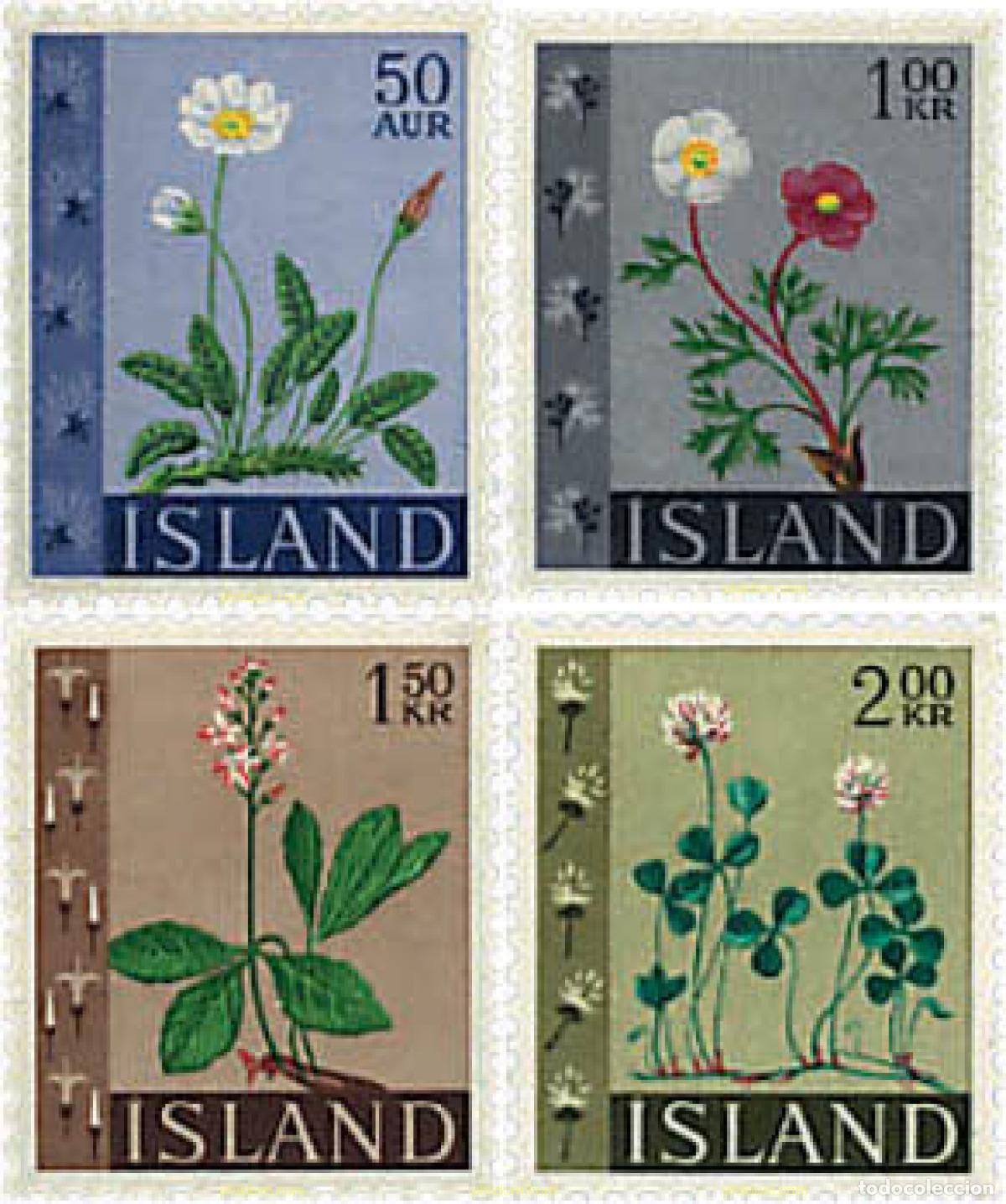 Sellos: 90731 MNH ISLANDIA 1964 FLORES