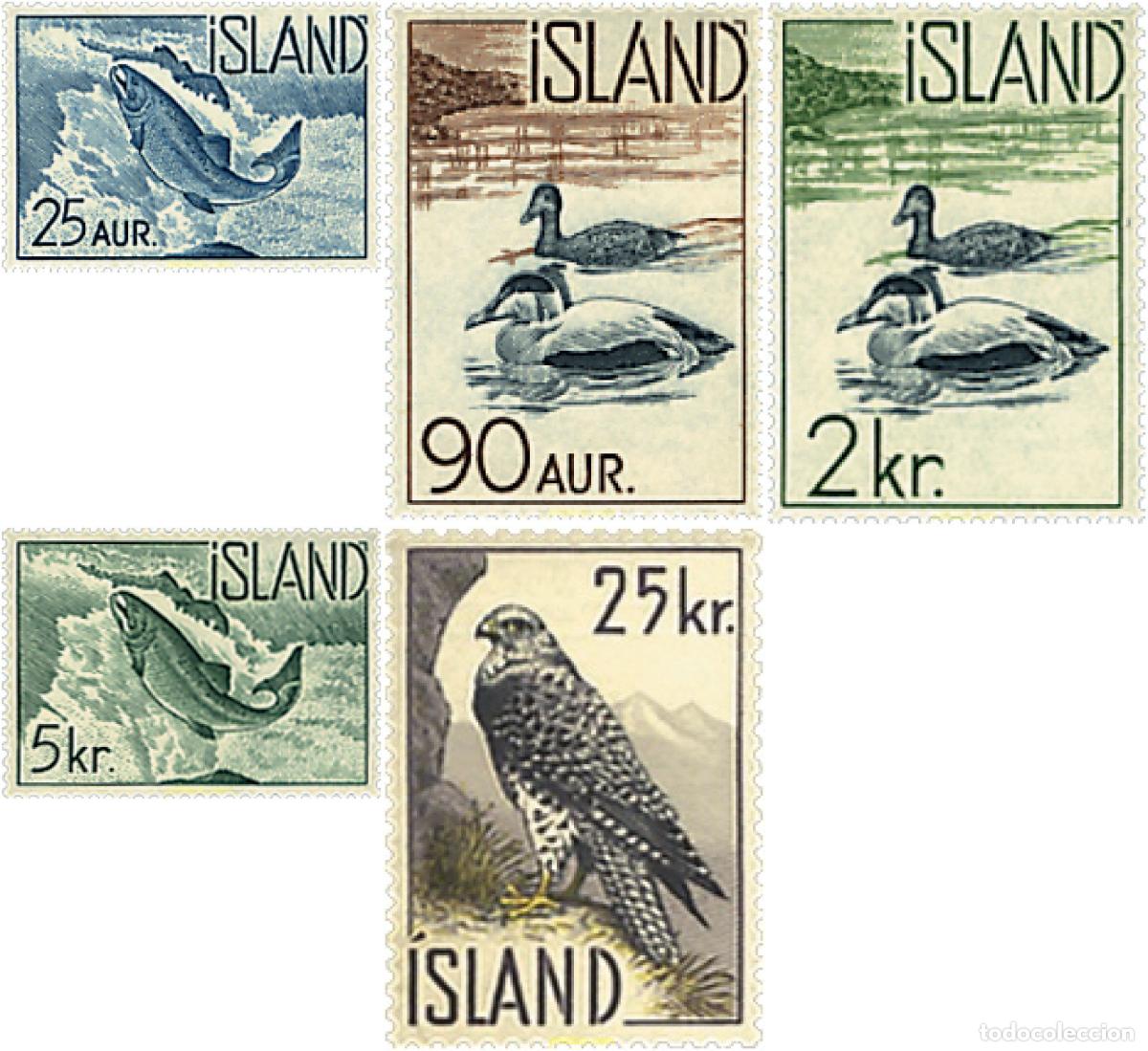 Sellos: 66876 MNH ISLANDIA 1959 FAUNA