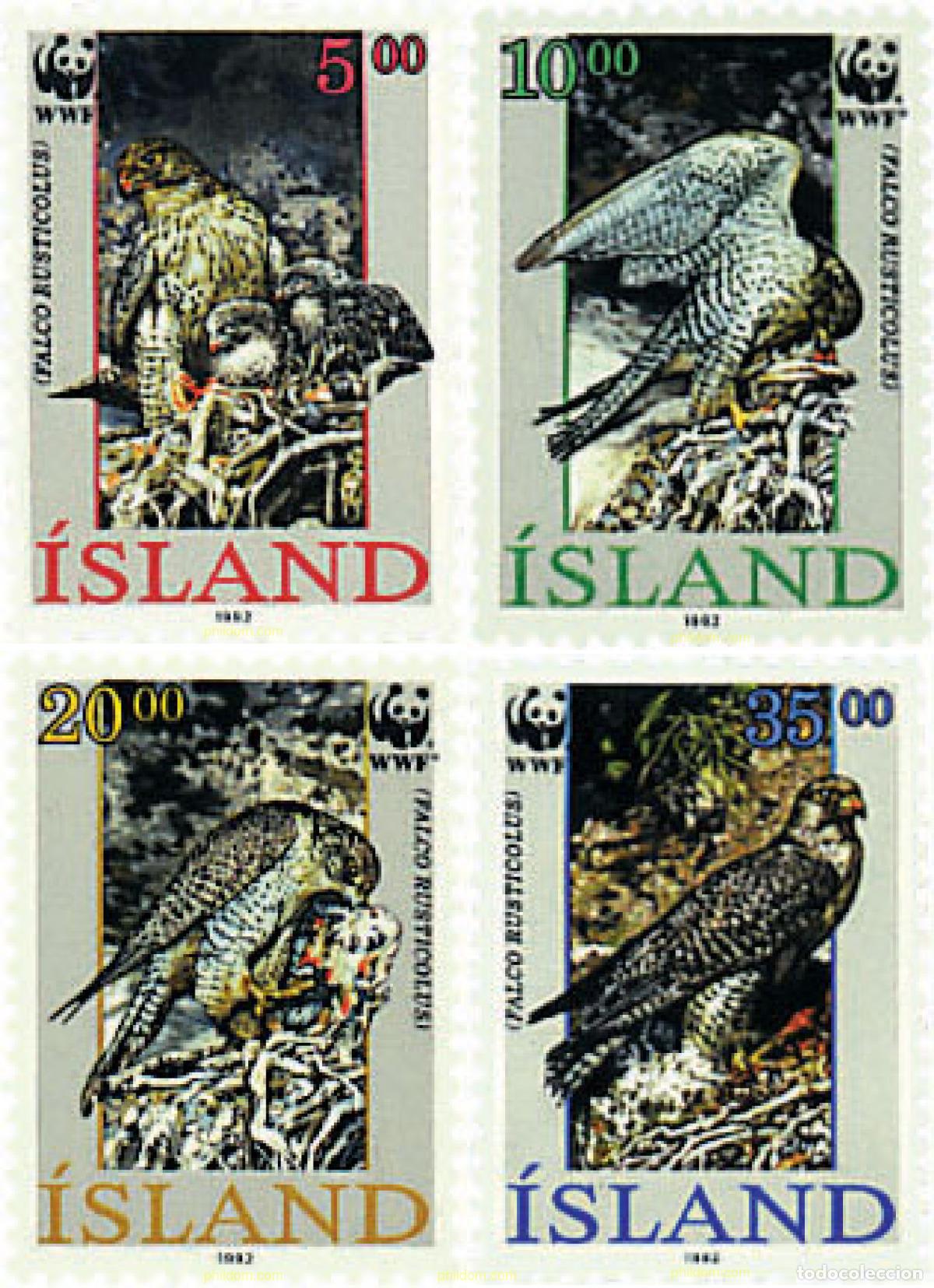 Sellos: 74105 MNH ISLANDIA 1992 HALCON GERIFALTE