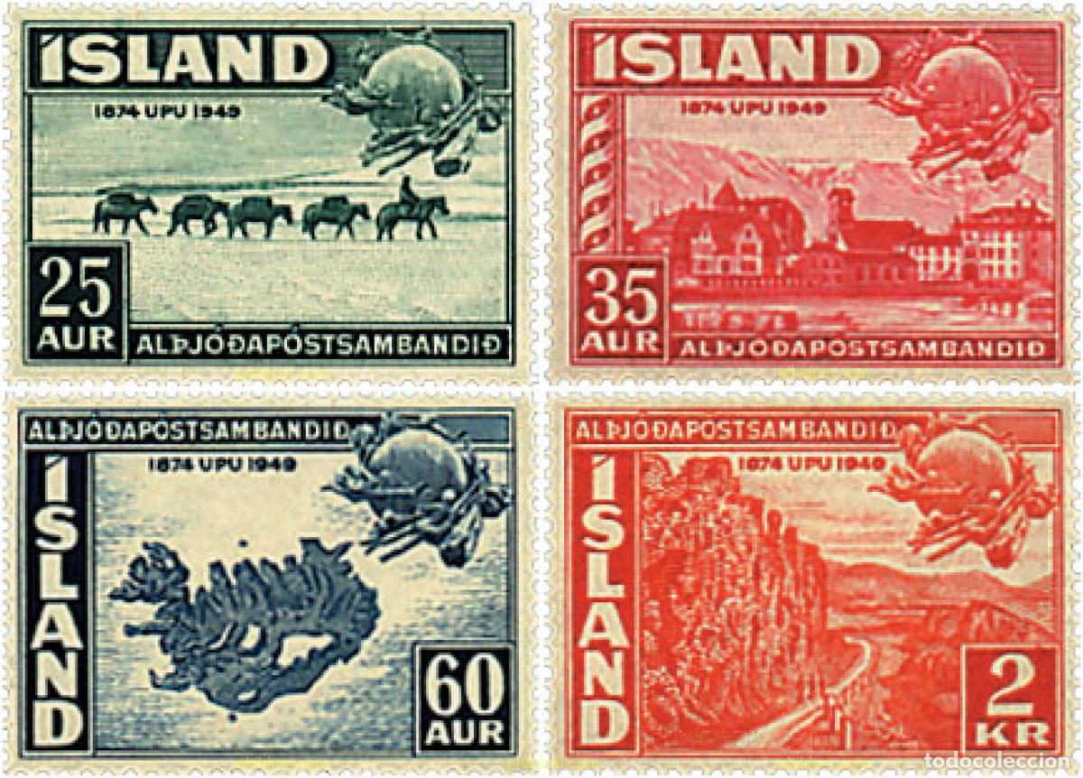 Stamps: 216678 HINGED ISLANDIA 1949 75 ANIVERSARIO DE LA UPU