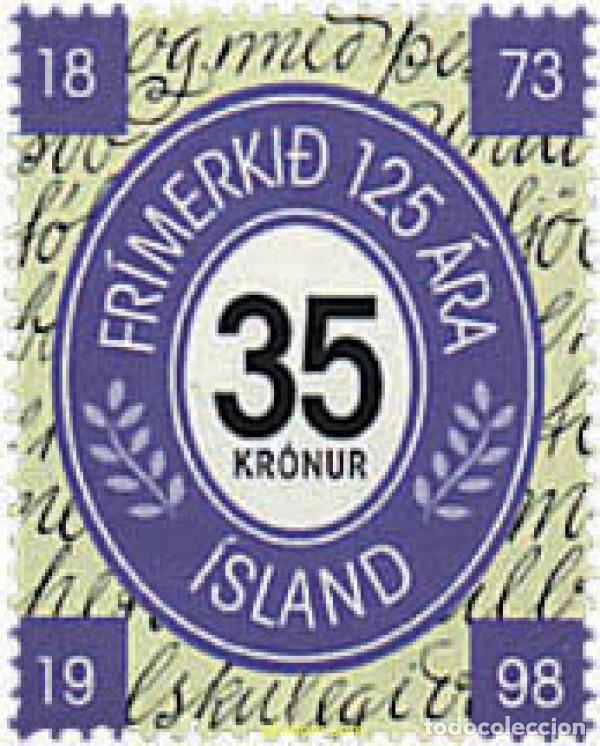 Sellos: 35907 MNH ISLANDIA 1998 125 ANIVERSARIO DEL LOS PRIMEROS SELLOS ISLANDESES