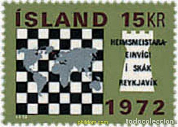 Sellos: 30646 MNH ISLANDIA 1972 CAMPEONATO INTERNACIONAL DE AJEDREZ