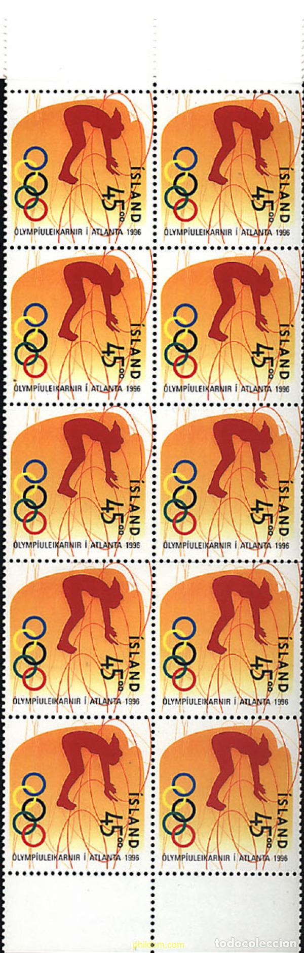 Sellos: 2484 MNH ISLANDIA 1996 26 JUEGOS OLIMPICOS VERANO ATLANTA 1996
