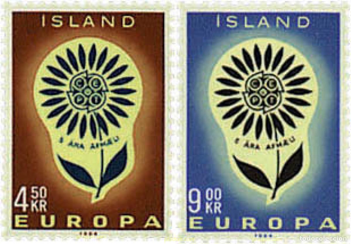 Stamps: 97457 MNH ISLANDIA 1964 EUROPA CEPT. MARGARITA CON 22 PETALOS