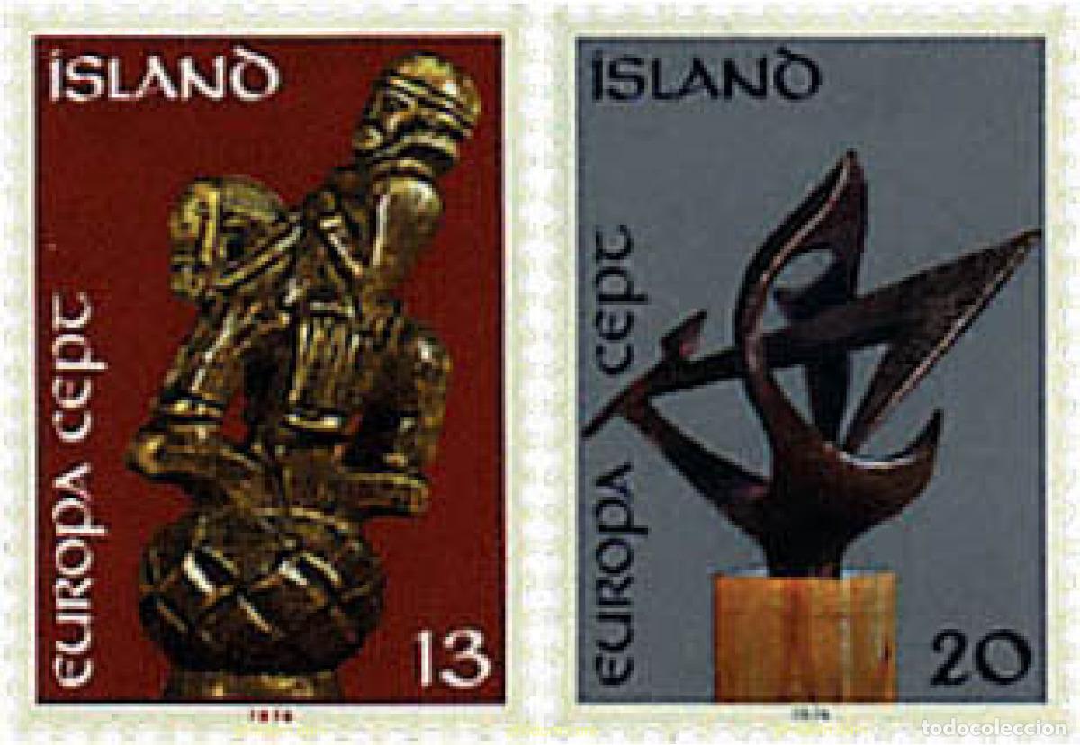 Sellos: 62258 MNH ISLANDIA 1974 EUROPA CEPT. ESCULTURAS