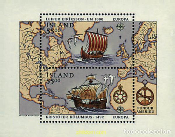 Stamps: 66918 MNH ISLANDIA 1992 EUROPA CEPT. 500 ANIVERSARIO DEL DESCUBRIMIENTO DE AMERICA