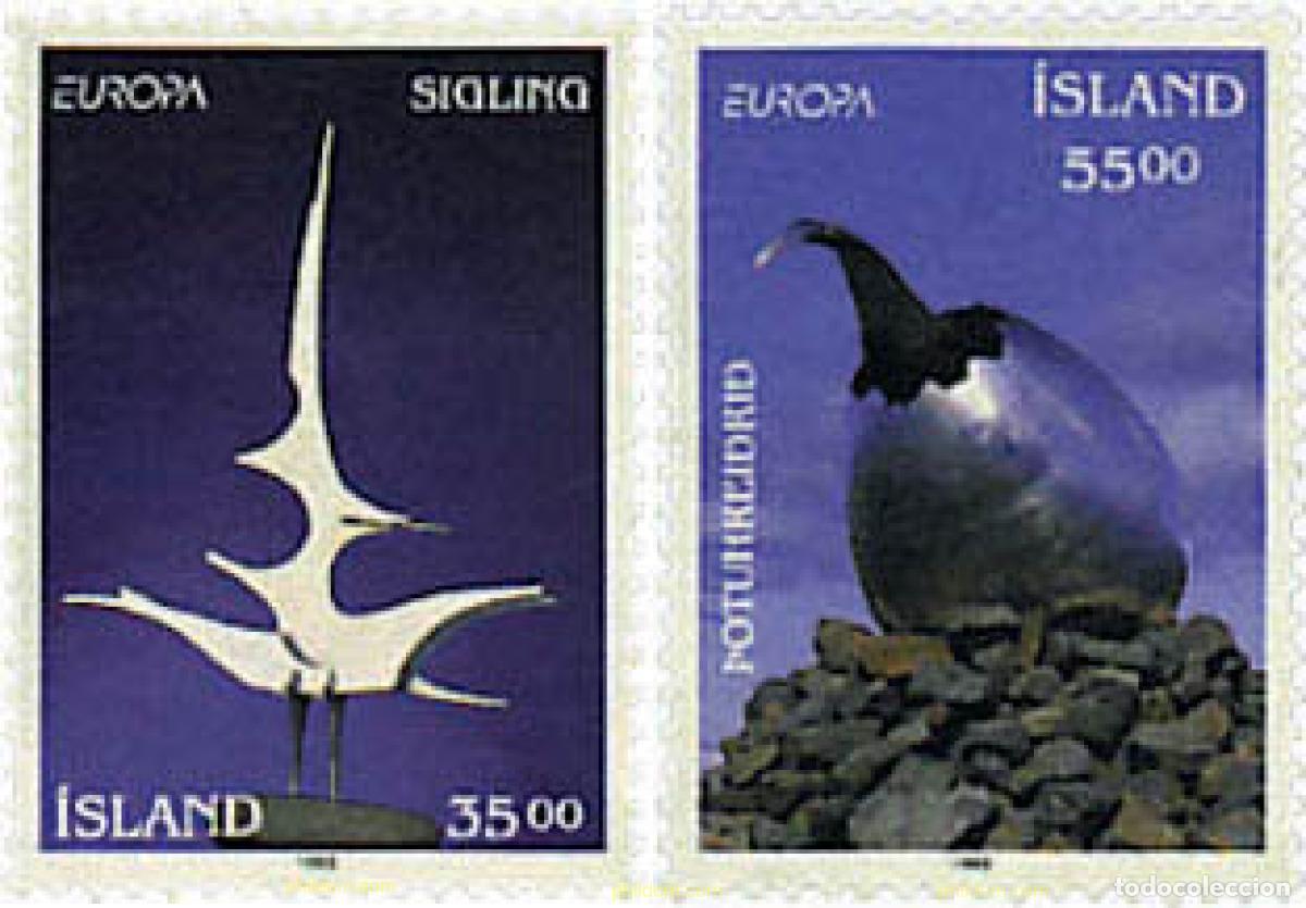 Sellos: 62857 MNH ISLANDIA 1993 EUROPA CEPT. ARTE CONTEMPORANEO