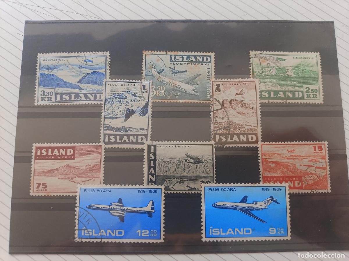 Sellos: Islandia. Lote de sellos a&eacute;reos. Correo a&eacute;reo