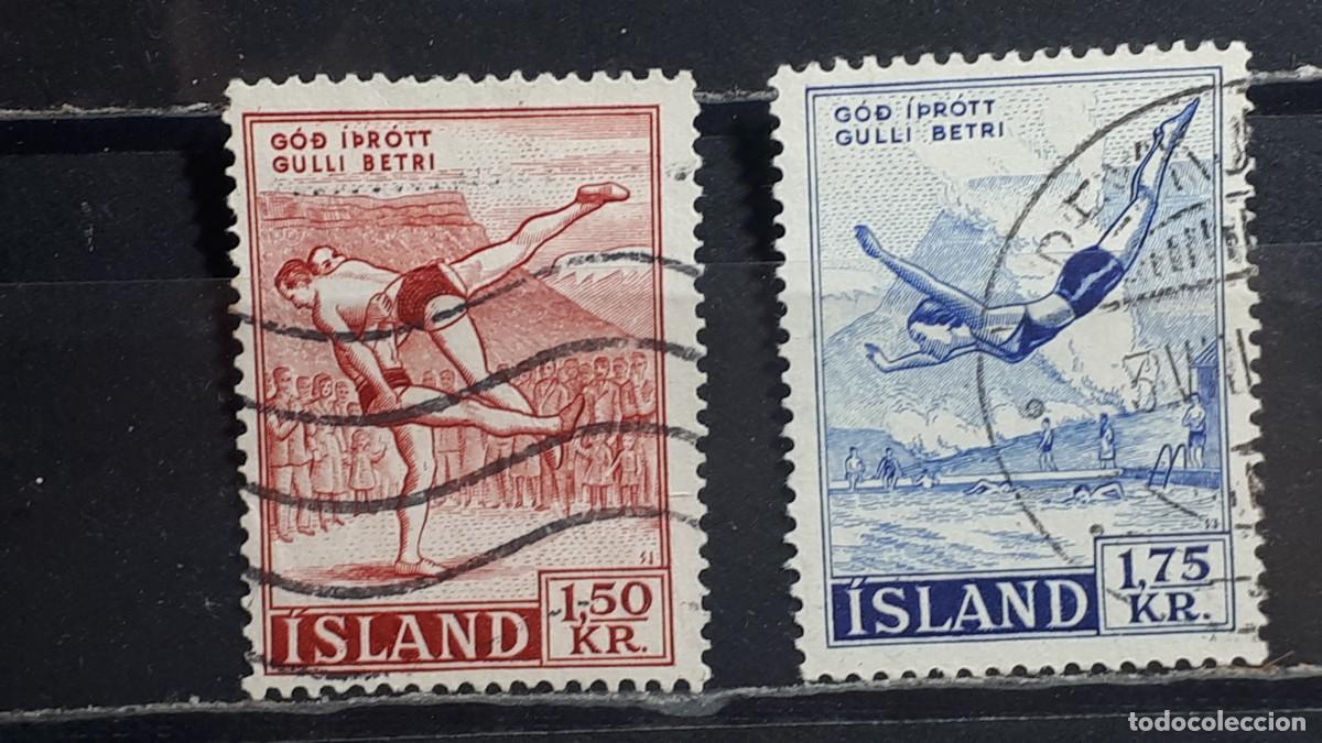 Sellos: ISLANDIA. A&Ntilde;O 1956. &deg;. YVERT 272/3