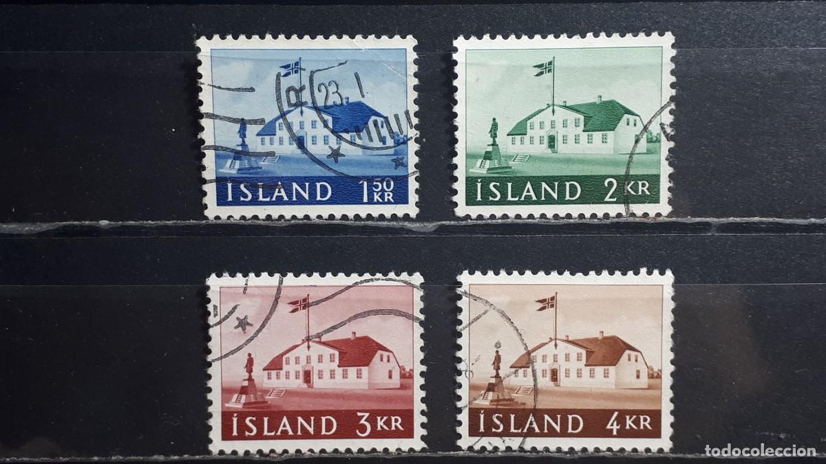 Sellos: ISLANDIA. A&Ntilde;O 1958-61. &deg;. YVERT 288/91