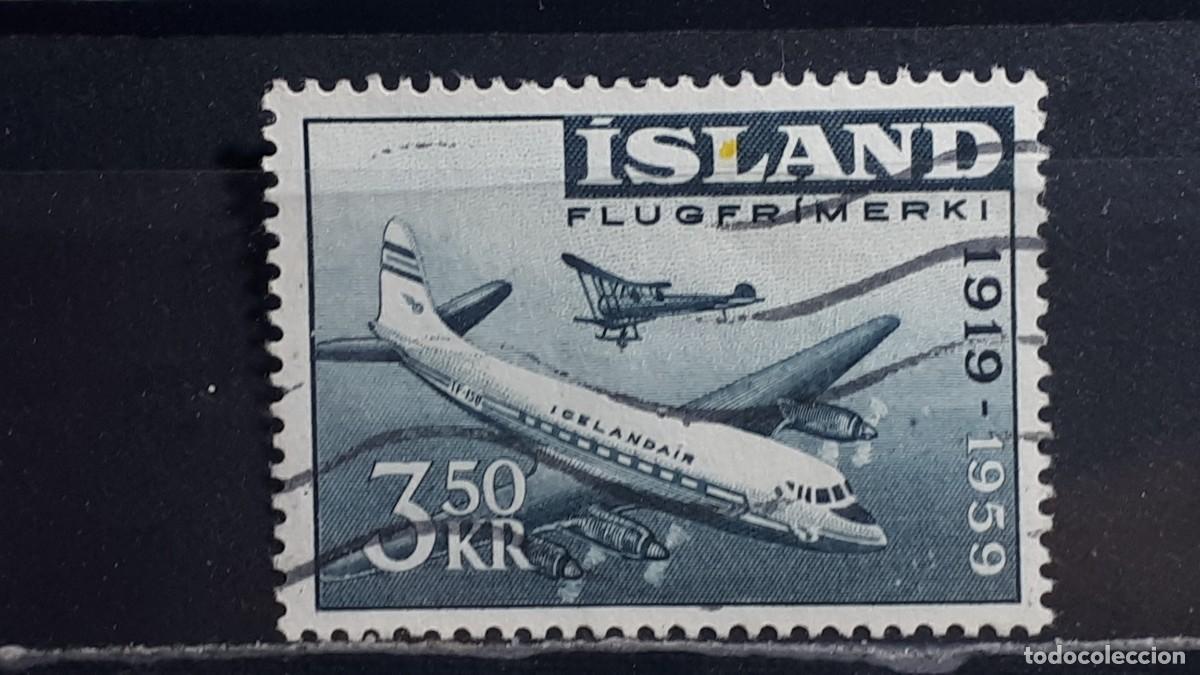 Stamps: ISLANDIA. A&Ntilde;O 1959. &deg;. YVERT A&eacute;reo 30