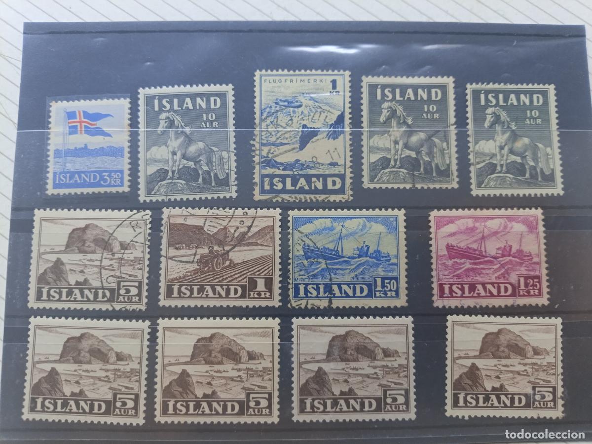 Timbres: Islandia. 13 sellos antiguos