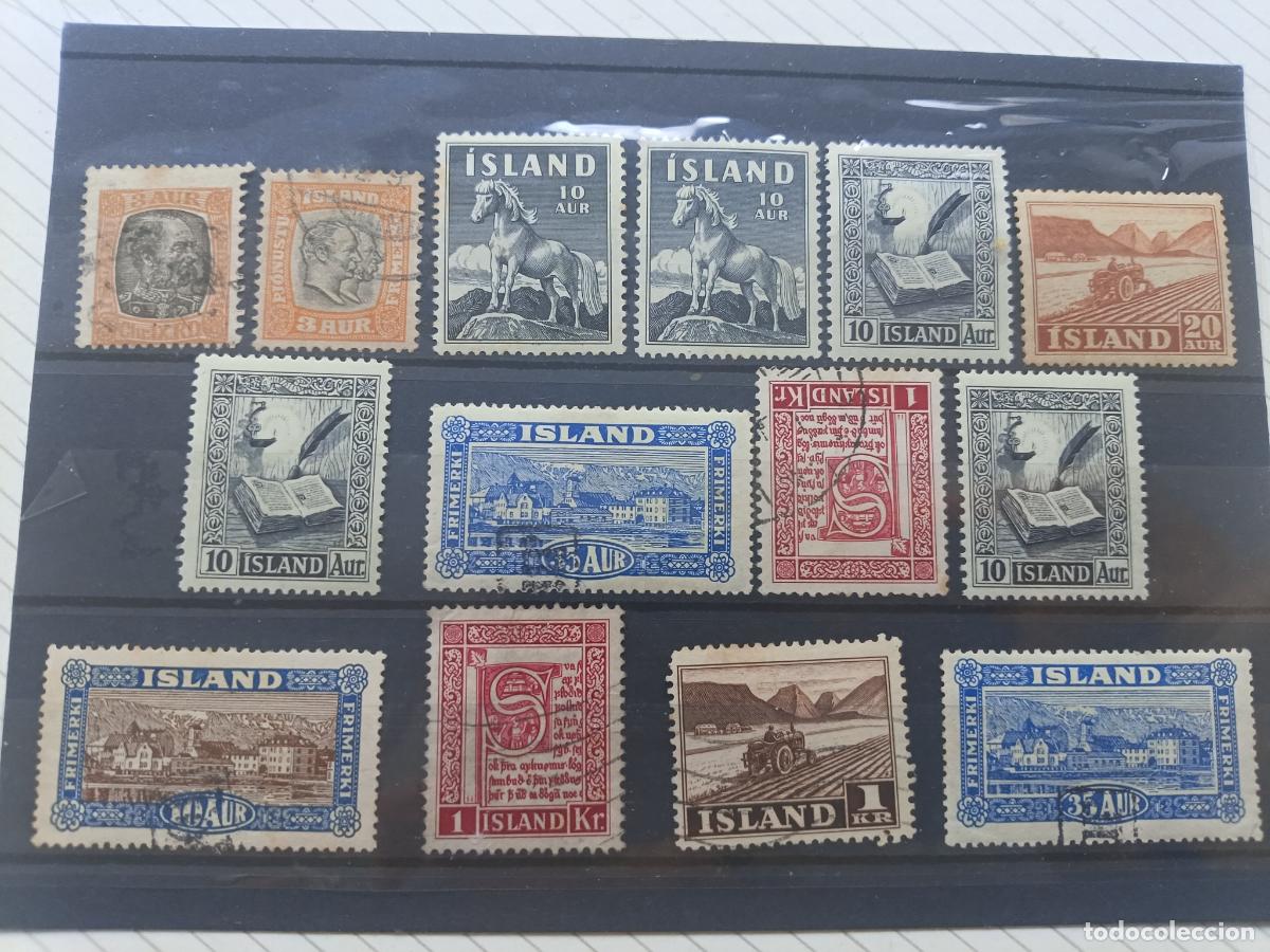 Timbres: Islandia. Sellos antiguos