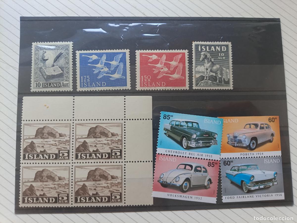 Francobolli: Lote de sellos de Islandia nuevos