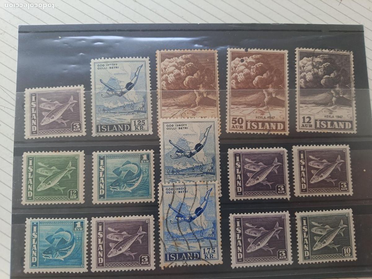 Stamps: Islandia. Lote de sellos antiguos