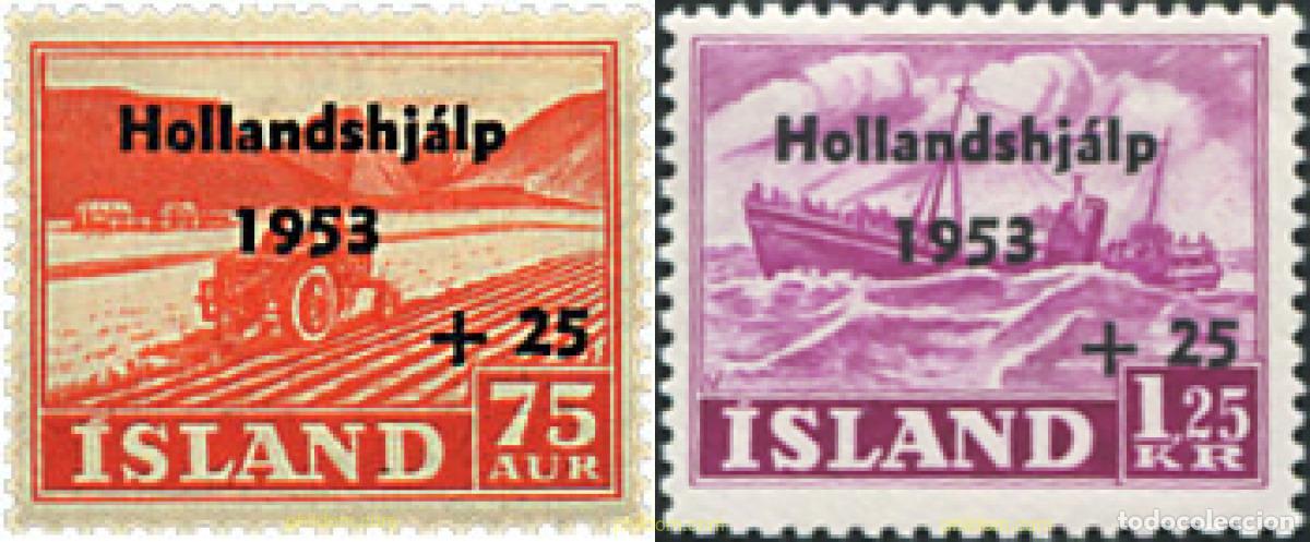 Selos: 674368 HINGED ISLANDIA 1953 PRO FONDOS DE SOCORRO
