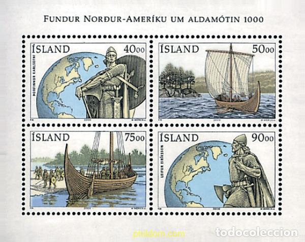 Selos: 49218 MNH ISLANDIA 2000 DESCUBRIMIENTO DE AMERICA DEL NORTE POR LOS VIKINGOS EN EL A&Ntilde;O 1000