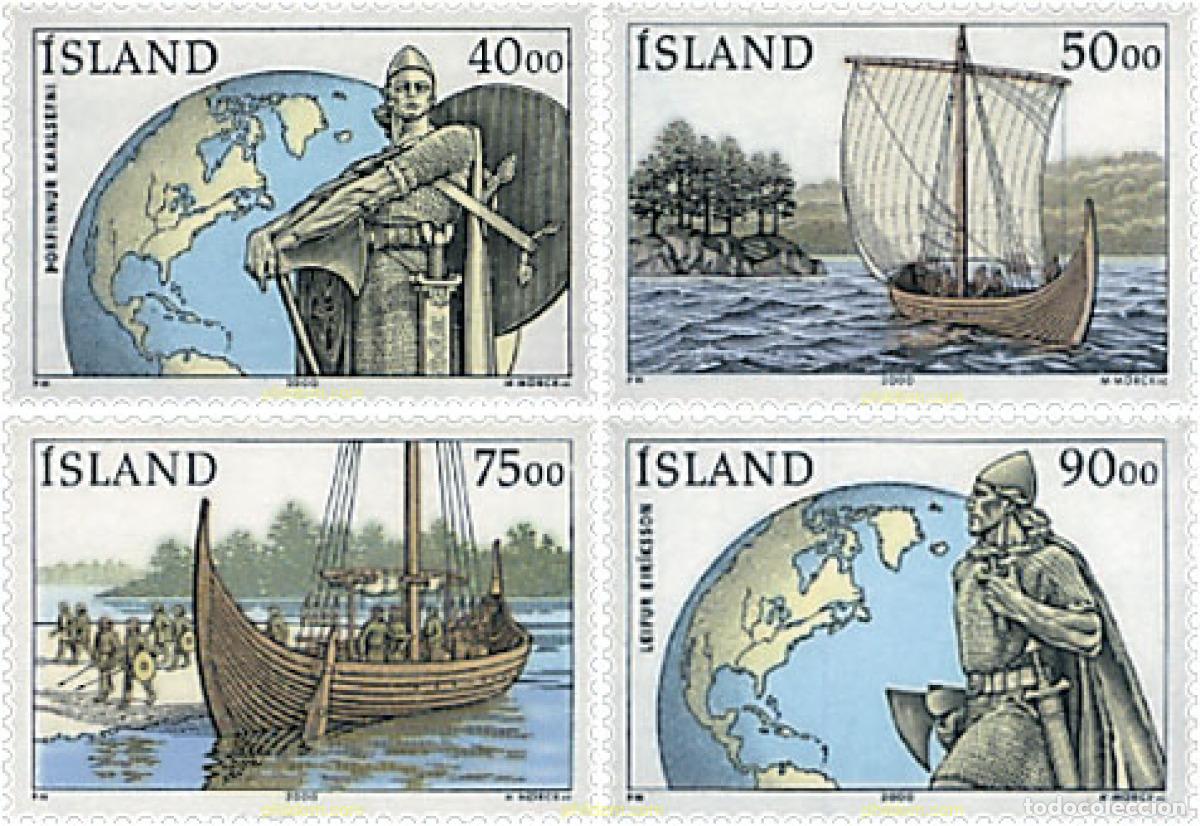 Selos: 49217 MNH ISLANDIA 2000 DESCUBRIMIENTO DE AMERICA DEL NORTE POR LOS VIKINGOS EN EL A&Ntilde;O 1000
