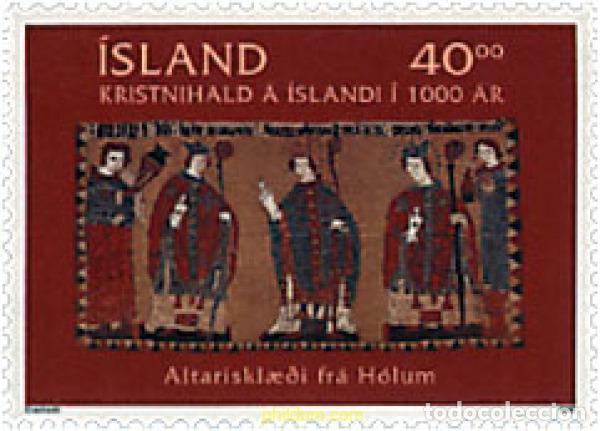 Timbres: 66718 MNH ISLANDIA 2000 1000 A&Ntilde;OS DE CRISTIANISMO EN ISLANDIA