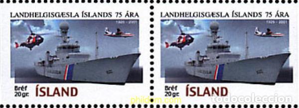 Briefmarken: 674363 MNH ISLANDIA 2001 75 ANIVERSARIO DE LANDHELGISGAESLA ISLANDS