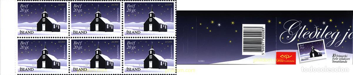Timbres: 1858 MNH ISLANDIA 2001 NAVIDAD