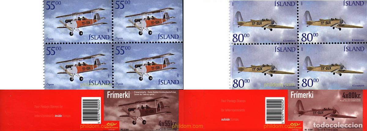 Sellos: 2213 MNH ISLANDIA 2001 AVIONES ANTIGUOS