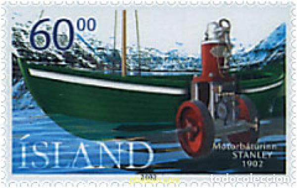 Timbres: 87248 MNH ISLANDIA 2002 CENTENARIO DEL PRIMER BARCO A MOTOR EN FINLANDIA