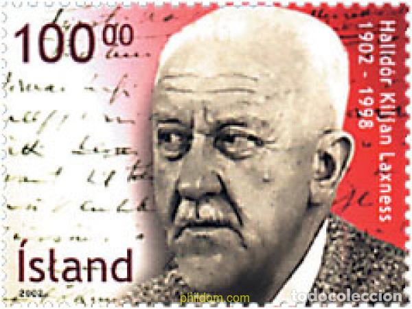 Francobolli: 88474 MNH ISLANDIA 2002 CENTENARIO DEL NACIMIENTO DE HALLDOR KILJAN LAXNESS