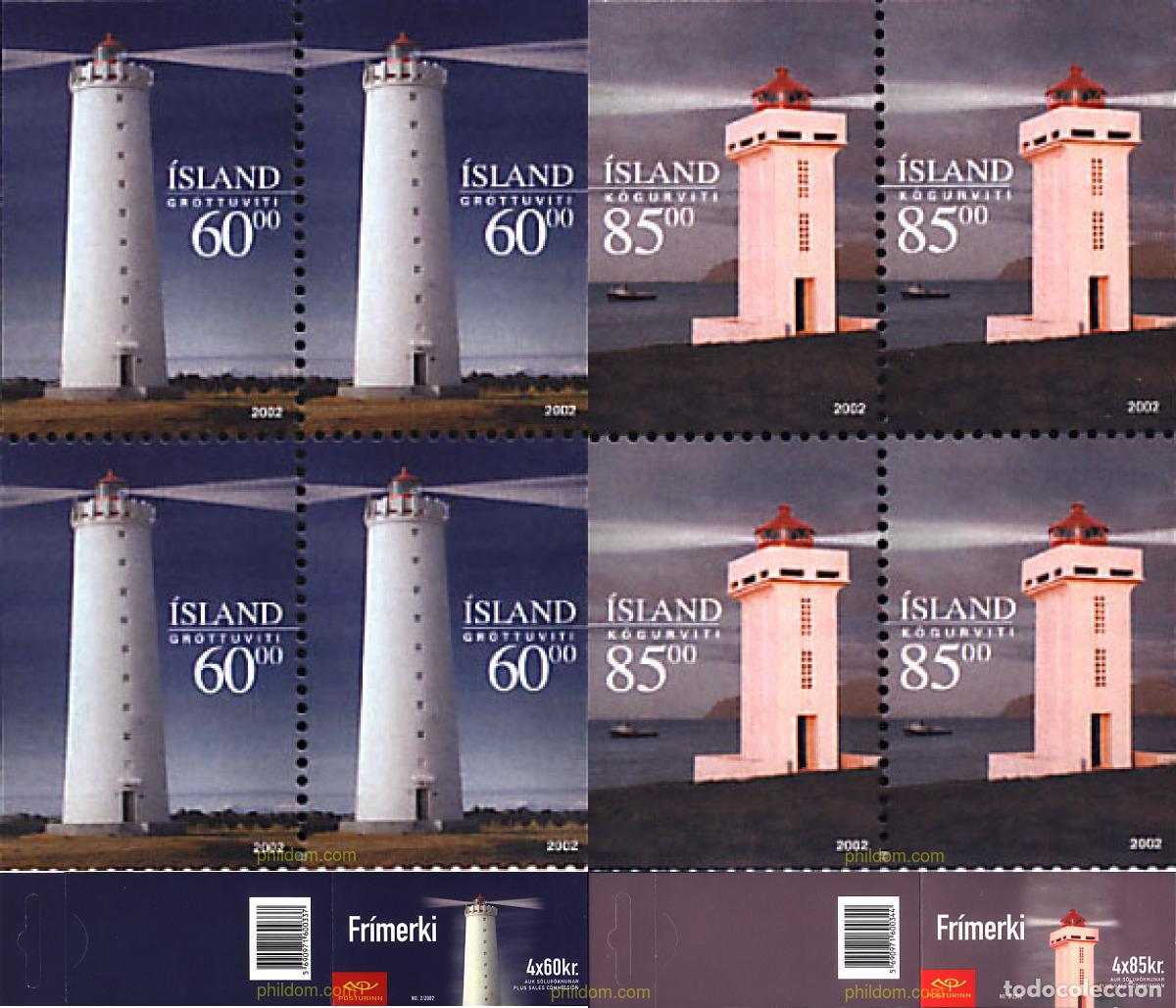 Sellos: 1754 MNH ISLANDIA 2002 FAROS