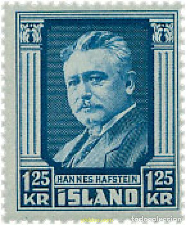 Sellos: 327628 HINGED ISLANDIA 1954 EN HONOR A HANNES HAFSTEIN