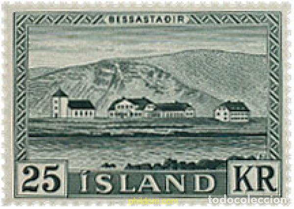 Selos: 101124 MNH ISLANDIA 1957 RESIDENCIA PRESIDENCIAL EN BESSASTADIR