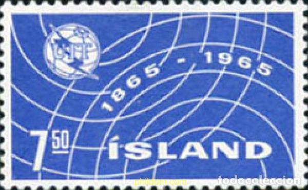 Timbres: 367088 MNH ISLANDIA 1965 CENTENARIO DE LA UNION INTERNACIONAL DE TELECOMUNICACIONES