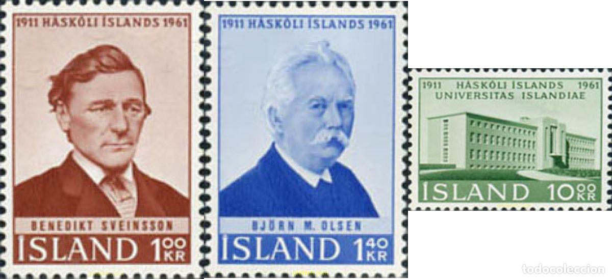 Timbres: 101137 HINGED ISLANDIA 1961 50 ANIVERSARIO DE LA UNIVERSIDAD