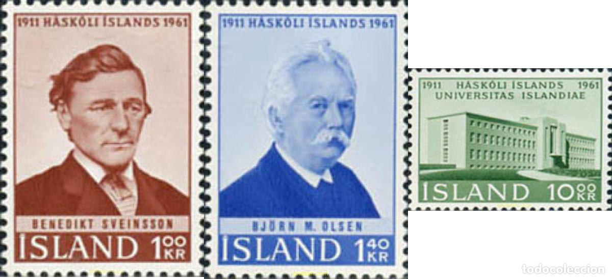 Timbres: 277142 MNH ISLANDIA 1961 50 ANIVERSARIO DE LA UNIVERSIDAD