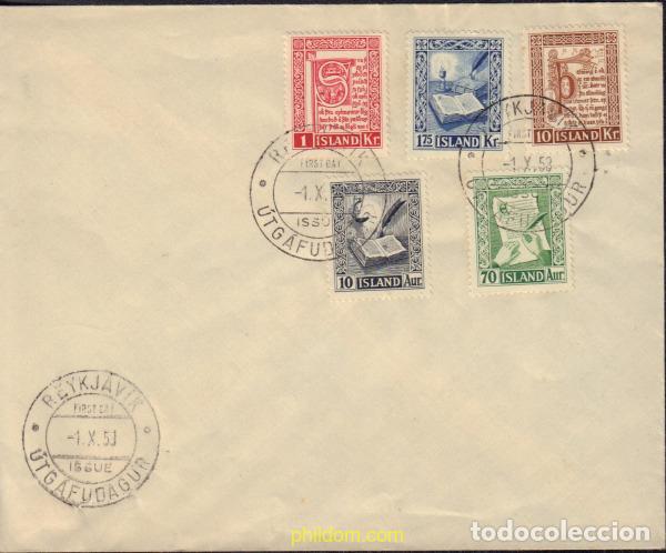 Timbres: 592356 MNH ISLANDIA 1953 MANUSCRITO