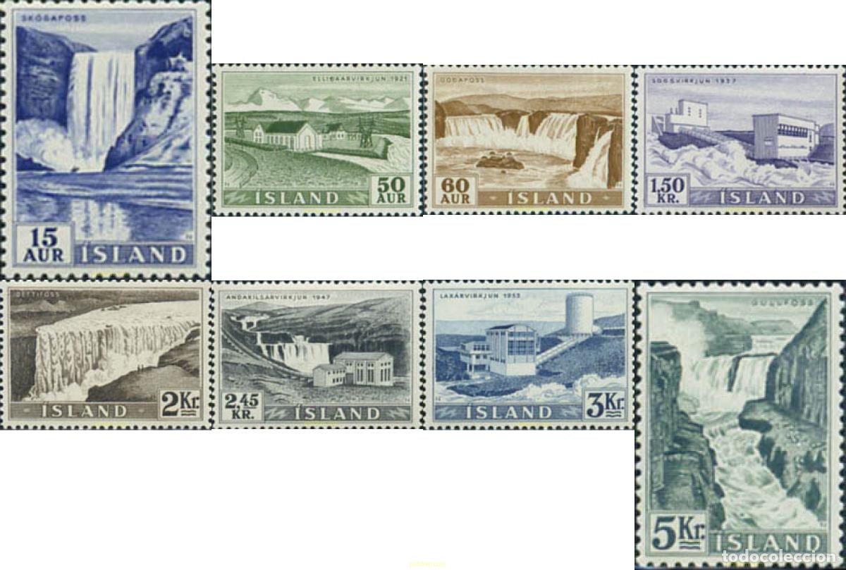 Timbres: 216680 HINGED ISLANDIA 1956 CATARATAS Y CENTRALES HIDROELECTRICAS