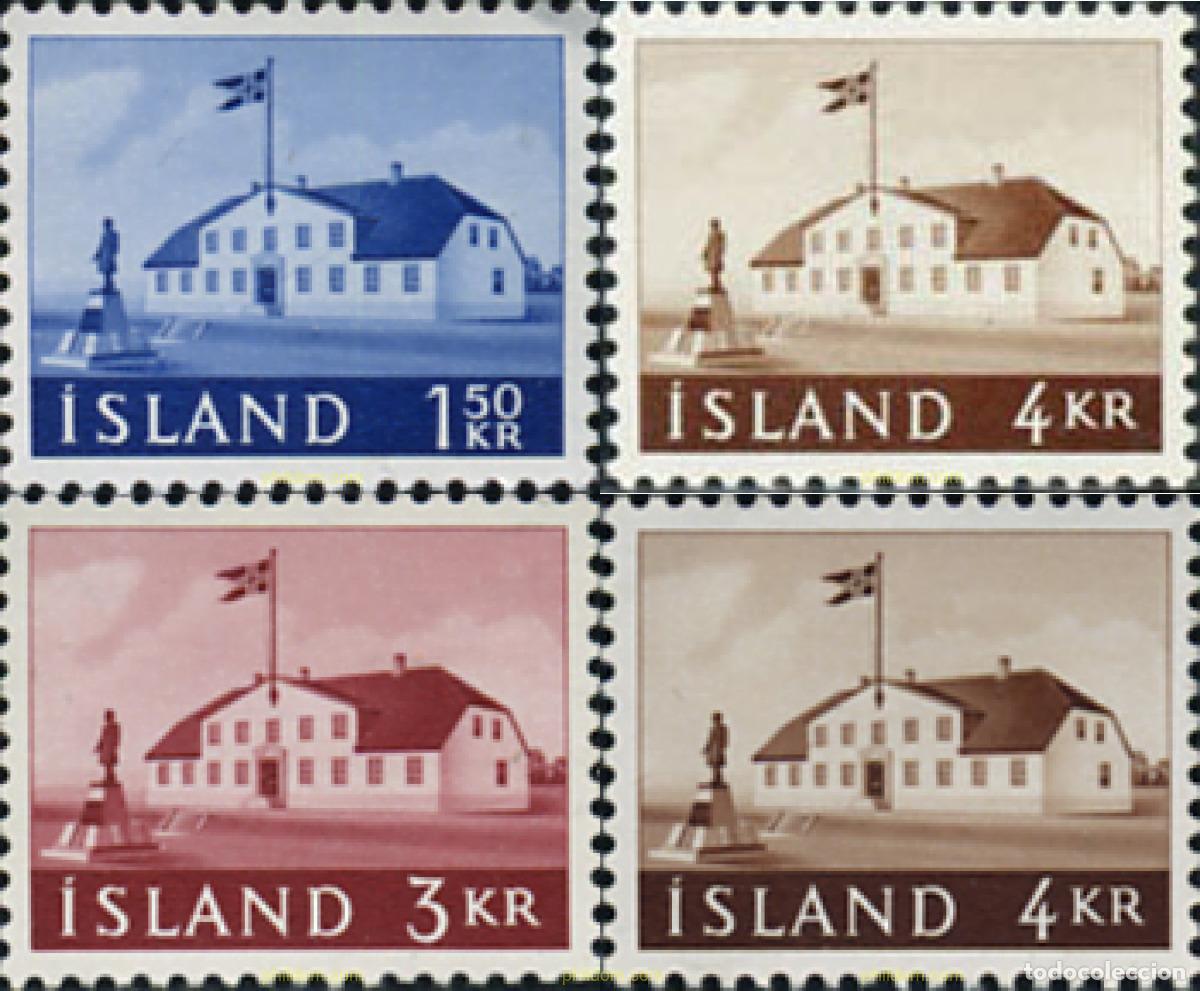 Timbres: 652223 HINGED ISLANDIA 1958 ANTIGUA SEDE DEL GOVIERNO