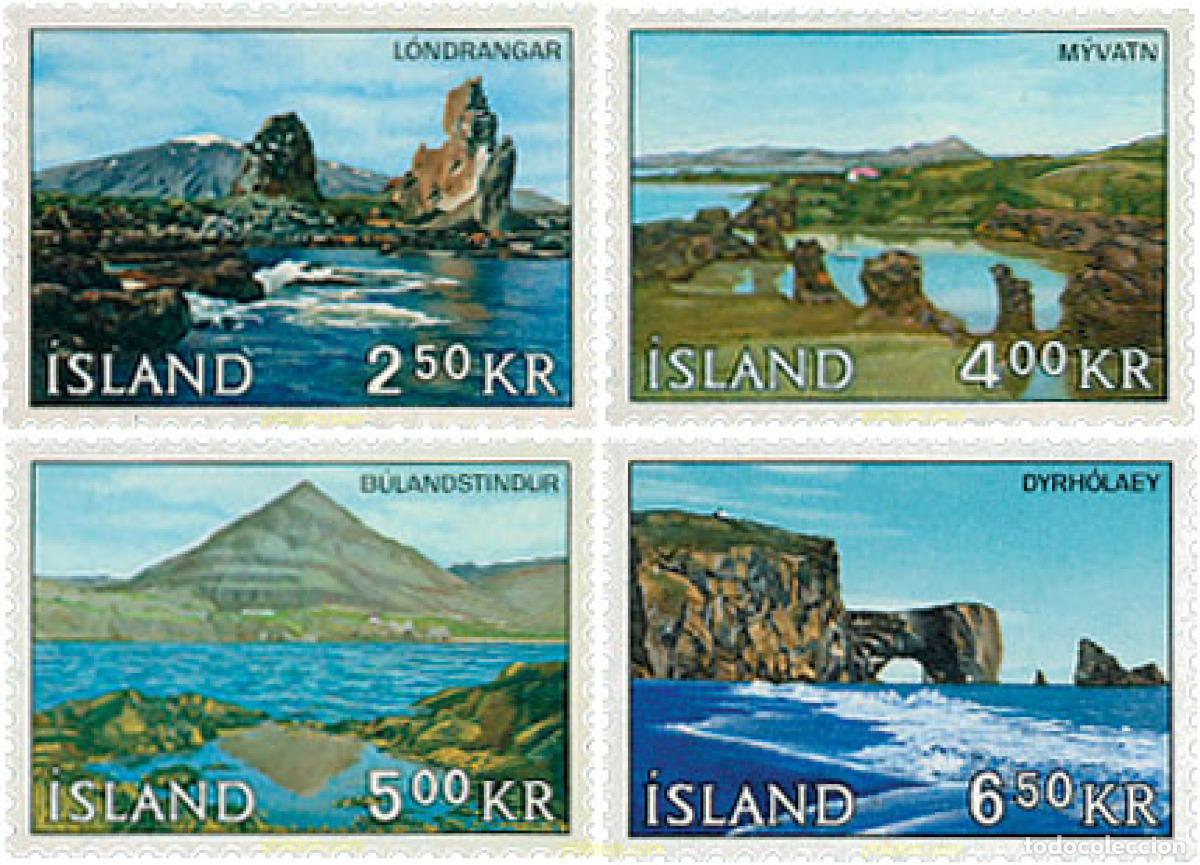 Sellos: 101192 MNH ISLANDIA 1966 PAISAJES