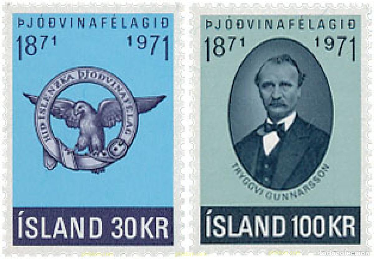 Briefmarken: 101236 MNH ISLANDIA 1971 CENTENARIO DE LA SOCIEDAD PATRIOTA