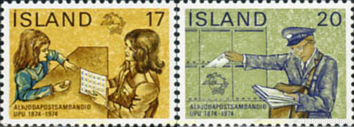 Briefmarken: 101263 MNH ISLANDIA 1974 CENTENARIO DE LA UNION POSTAL UNIVERSAL