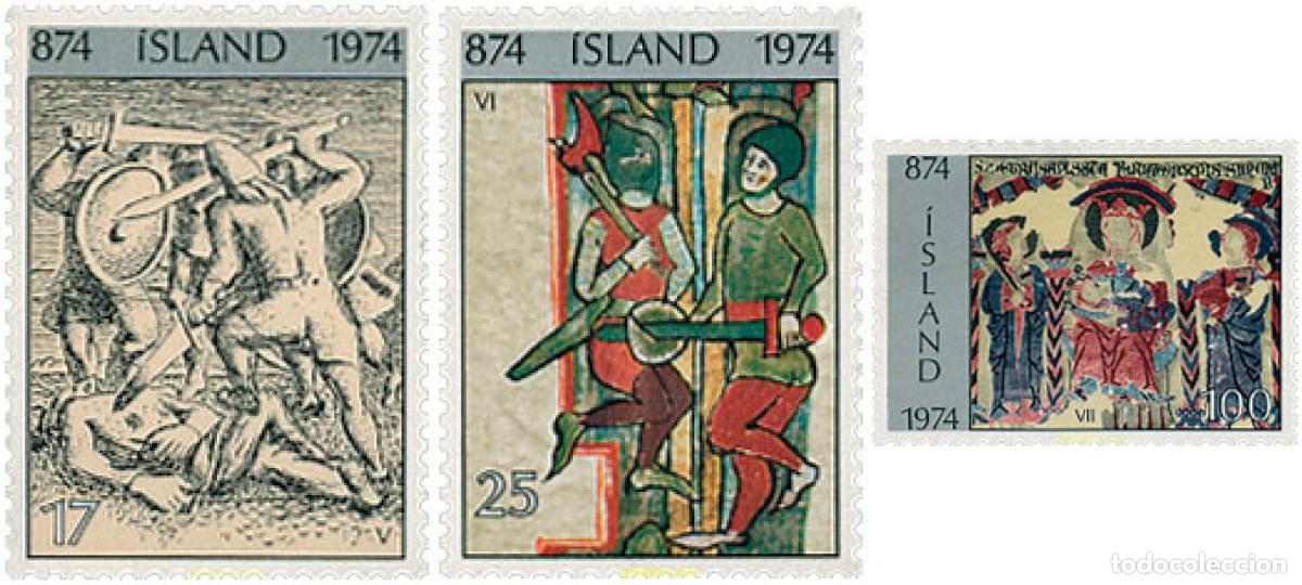 Briefmarken: 101261 MNH ISLANDIA 1974 1100 ANIVERSARIO DEL POBLAMIENTO DE ISLANDIA