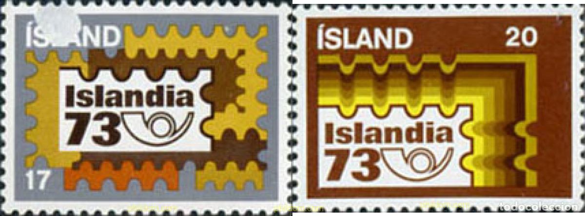 Briefmarken: 101250 MNH ISLANDIA 1973 EXPOSICION FILATELICA