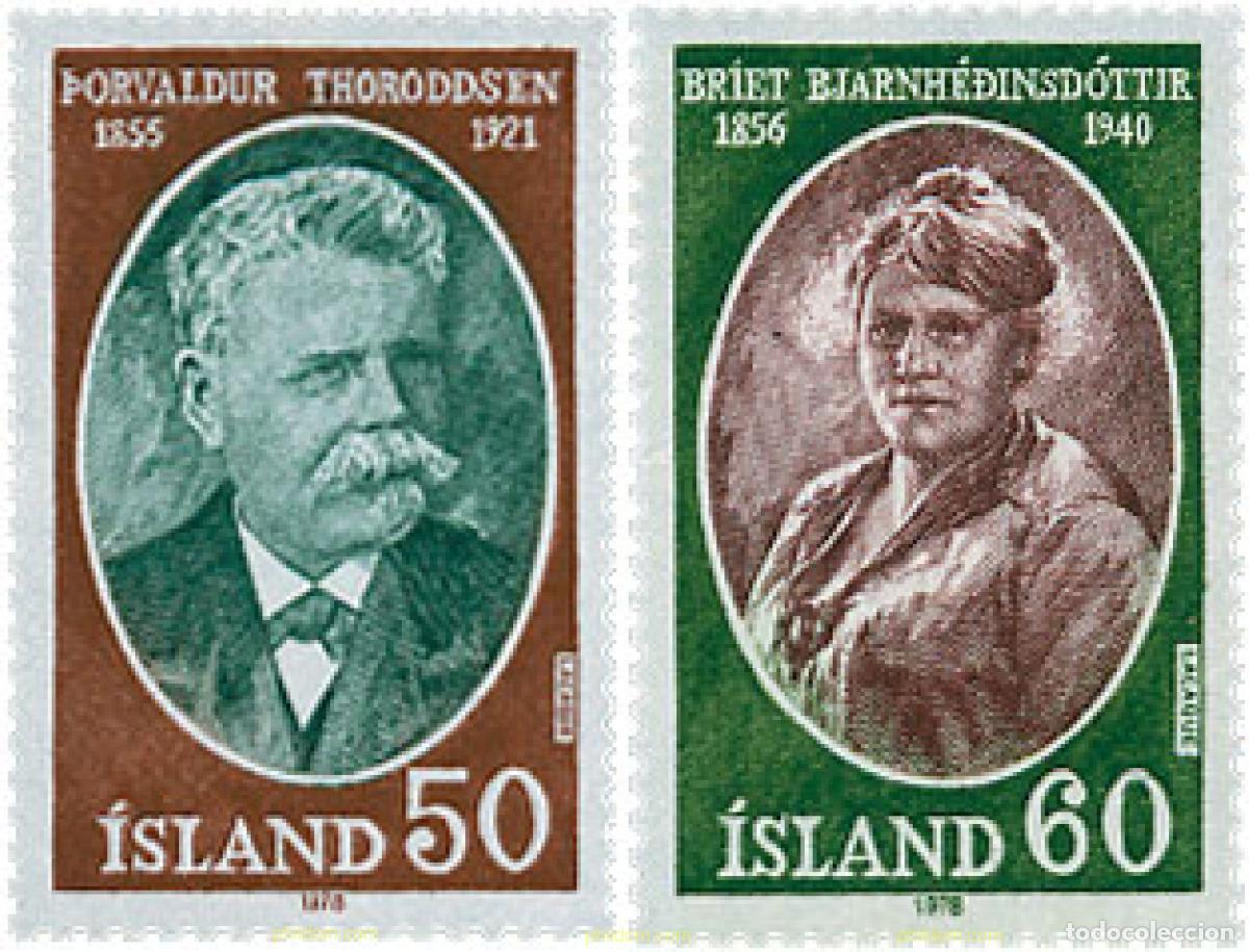 Briefmarken: 101289 MNH ISLANDIA 1978 PERSONALIDADES ISLANDESAS