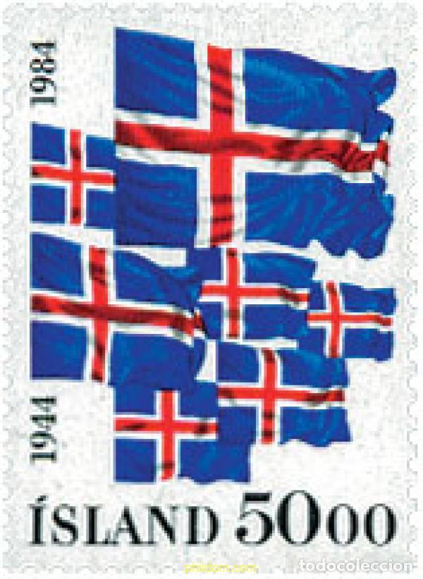 Briefmarken: 101359 MNH ISLANDIA 1984 BANDERAS