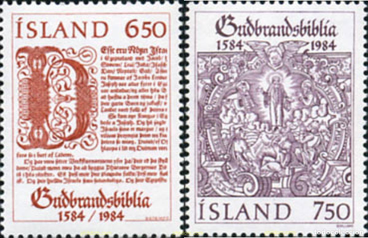 Briefmarken: 101366 MNH ISLANDIA 1984 400 ANIVERSARIO DE LA BIBLIA DE GUDBRANDUR