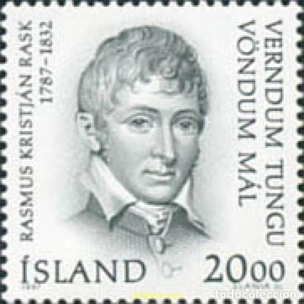 Briefmarken: 101383 MNH ISLANDIA 1987 BICENTENARIO DEL NACIMIENTO DE RASMUS KRISTJAN RASK