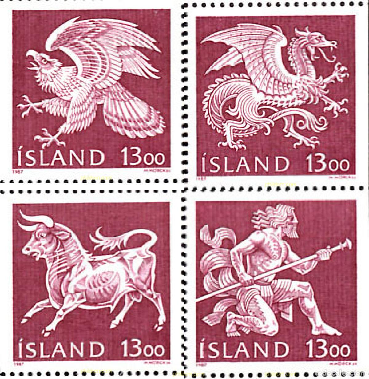Briefmarken: 101387 MNH ISLANDIA 1987 ESPIRITUS GUARDIANES