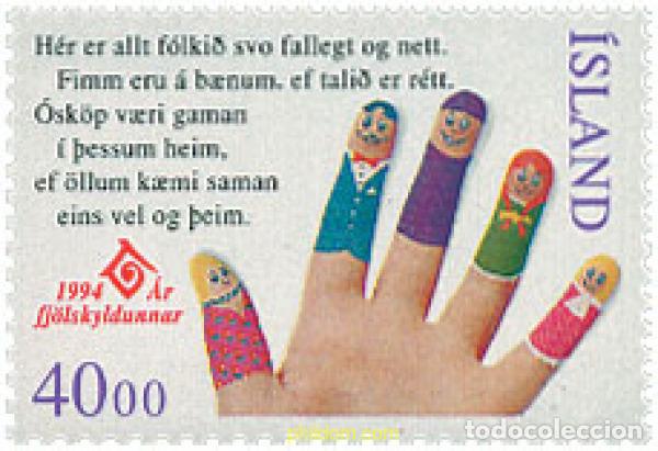 Selos: 101431 MNH ISLANDIA 1994 A&Ntilde;O INTERNACIONAL DE LA FAMILIA